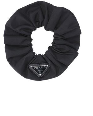 Prada Logo Hair Tie - Black