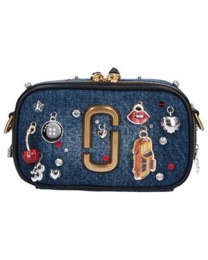 Marc Jacobs Borsa A Spalla "The Trinket Charm Denim Snapshot" - Blu