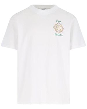 CASABLANCA T-Shirt "Championship Diamond" - Bianco