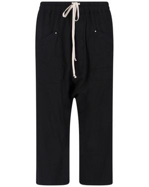Rick Owens Pantaloni Sportivi Con Laccio - Nero