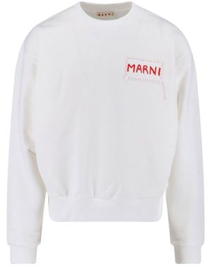 Marni Logo Sweatshirt - White