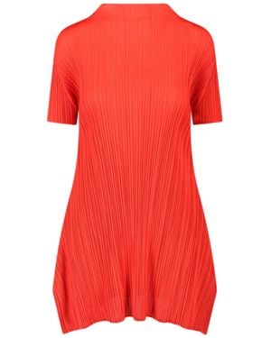 Pleats Please Issey Miyake Abiti Midi Plissé - Rosso