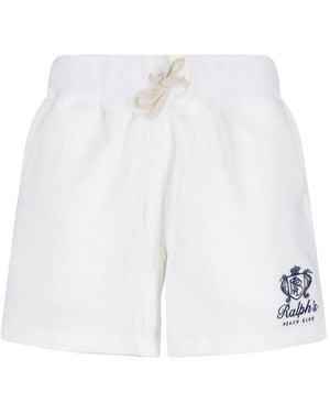 Polo Ralph Lauren Minimalist Drawstring Logo Shorts - White