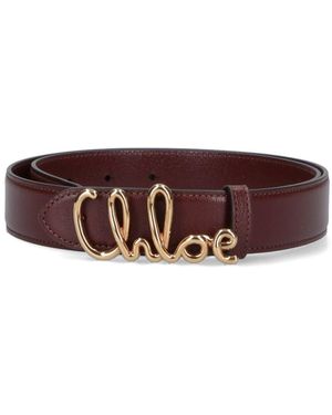 Chloé Belts Buffalo Leather - Brown