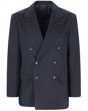 Loro Piana Double-Breasted Blazer - Blue