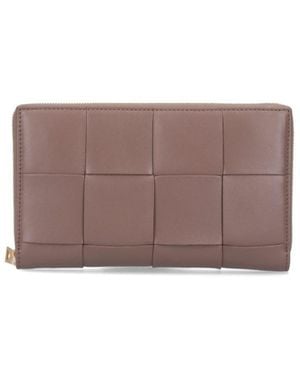 Bottega Veneta Portafoglio Zip "Cassette" - Grigio