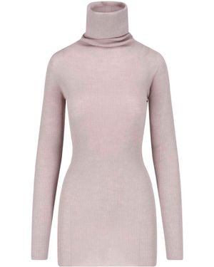 Rick Owens High-Neck Wool Jumper - Pink