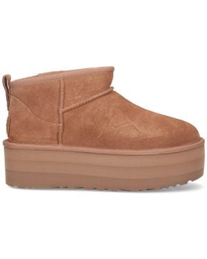 UGG 'classic Ultra Mini' Ankle Boots - Brown