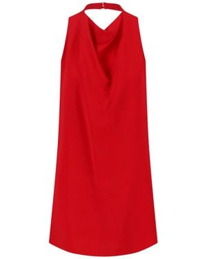 Valentino Abito Mini In Seta - Rosso