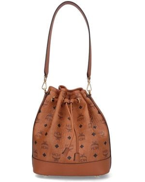 MCM Medium Bucket Bag Dessau - Brown
