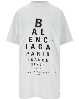 Balenciaga Optical Cotton T-Shirt - White