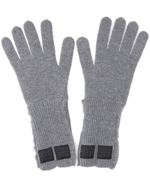MM6 by Maison Margiela Wool Blend Gloves - Grey