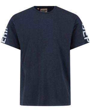GALLERY DEPT. Contrasting Logo Cotton T-Shirt - Blue