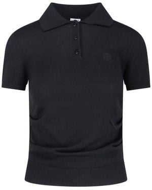Loewe Logo Polo Shirt - Black