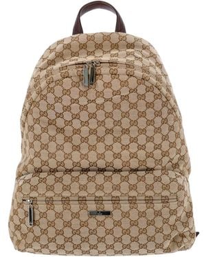 Gucci Large Tag" Backpack - Natural