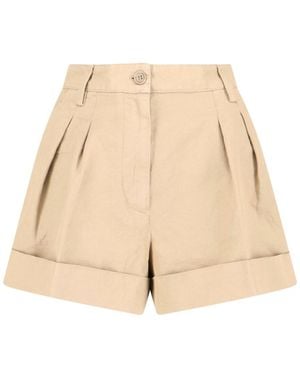 Aspesi Cotton Linen Shorts - Natural