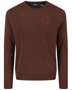 Polo Ralph Lauren Logo Wool Jumper - Brown