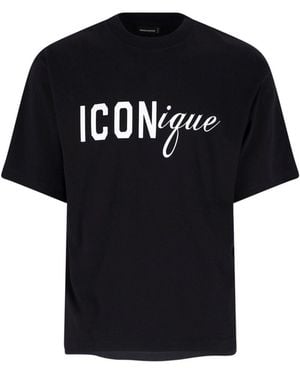 DSquared² T-Shirt Logo "Iconique" - Black