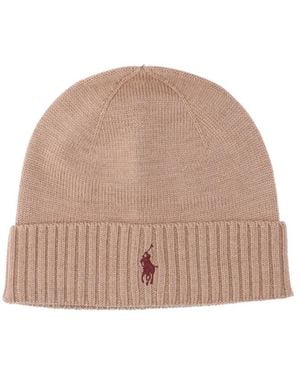 Polo Ralph Lauren Logo Beanie - Natural