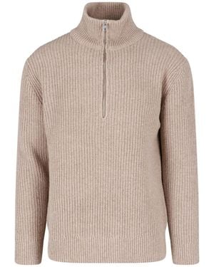 Closed Wool Sweater - Natural