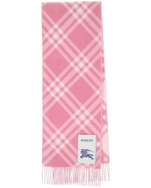 Burberry Cashmere Scarf "Check" - Pink