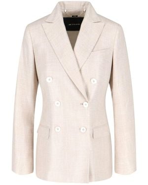 Kiton Double-Breasted Blazer - Natural
