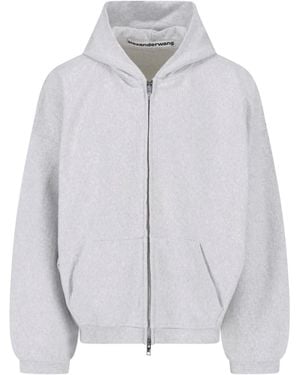 Alexander Wang Cotton Zip Hoodie - White