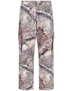 Represent Mid-Rise Camo Pants With-Pocket Design - Gray