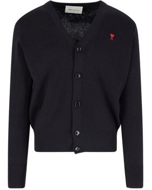 Ami Paris Ami Jumpers Wool - Blue
