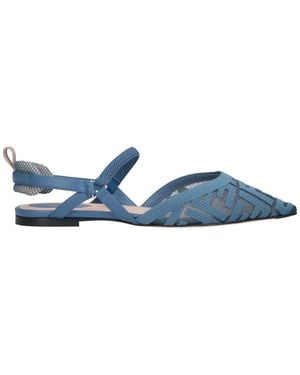 Fendi Slingback Flats "Colibrì Lite" - Blue