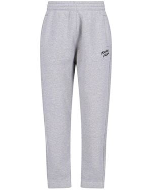 Maison Kitsuné Logo Track Trousers - Grey