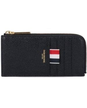 Thom Browne Wallets Calf Grain Leather - Black