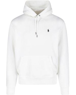 Polo Ralph Lauren Hooded Sweatshirt Logo - White