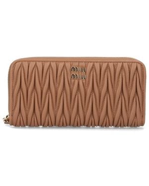 Miu Miu Matelassé Wallet - White