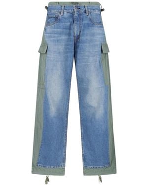 Junya Watanabe X Levi'S Strauss Jeans Con Inserti - Blu