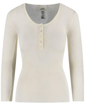 Isabel Marant Top A Coste "Lamyli" - Bianco