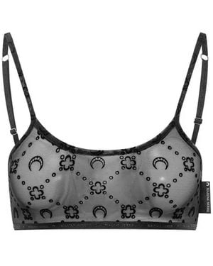 Marine Serre Bralette "Moonogram" - Gray