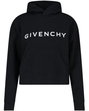Givenchy Archetype Cropped Sweatshirt - Black