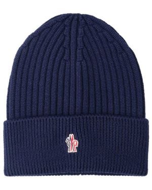 Moncler Virgin Wool Beanie - Blue