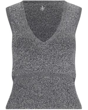 JW Anderson Gilet Scollo A V - Grigio