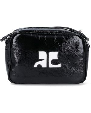 Courreges "Reedition Camera Bag" Crossbody Bag - Black