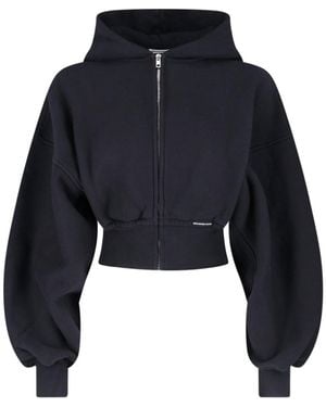 Alexander Wang Zip Cropped Sweatshirt - Blue