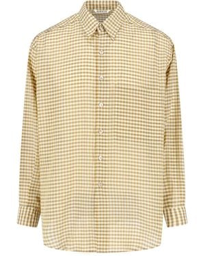 AURALEE Chequered Shirt - Natural