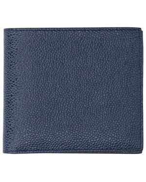 Thom Browne Calf Grain Leather Wallet - Blue