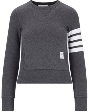 Thom Browne Felpa Girocollo "4-Bar" - Blu