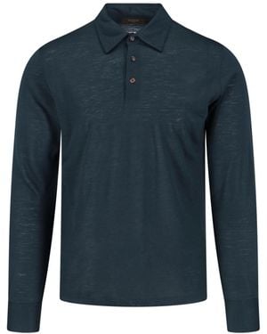 Zanone Virgin Wool Polo Shirt - Blue