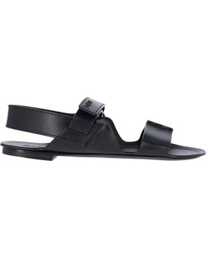 Saint Laurent Leather Logo Sandals - Blue