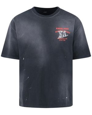 Amiri Bull" Logo T-Shirt - Blue