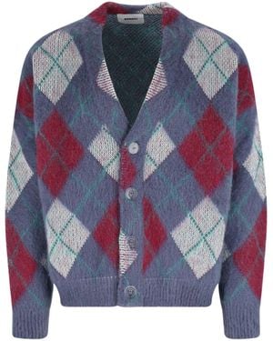 Bonsai Diamond-Shaped Cardigan - Blue