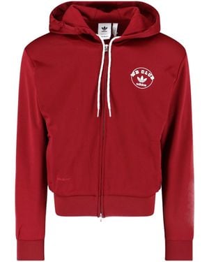 adidas Logo Zip Sweatshirt - Red